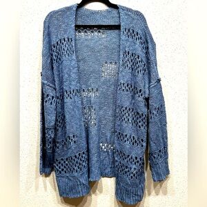 💜Blue Open-Knit Women's Sweater